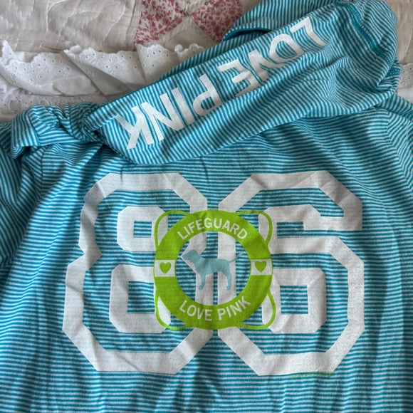 Y2K Victoria’s Secret PINK Striped Hood Lifeguard Top - Picture 6 of 9